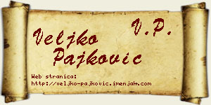 Veljko Pajković vizit kartica